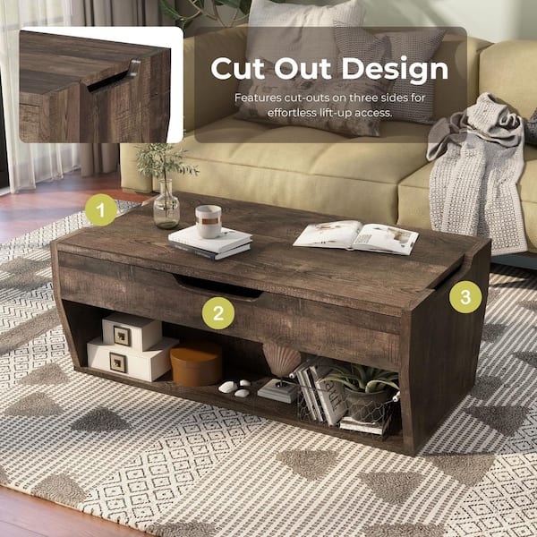 Furniture of America Anthem 41 in. Reclaimed Oak Rectangle