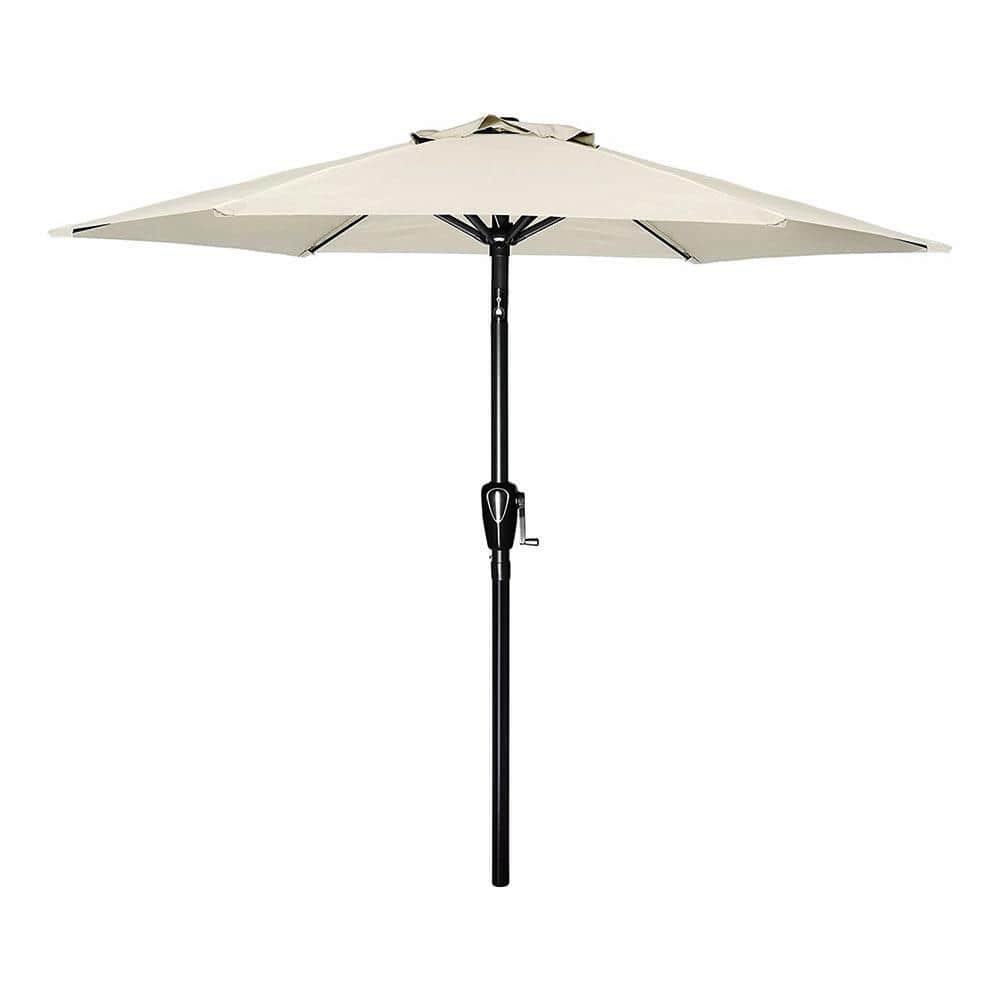 Summer 7.5 ft. Outdoor Market Patio Umbrella with Push Button Tilt/Crank, 6