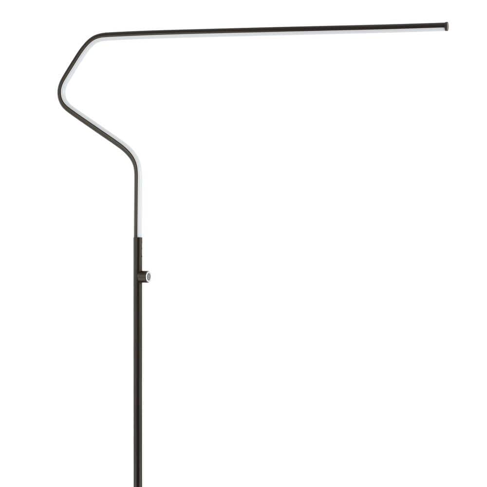 Julian Minimalist Arc 65.25" Black Matte Metal Floor Lamp