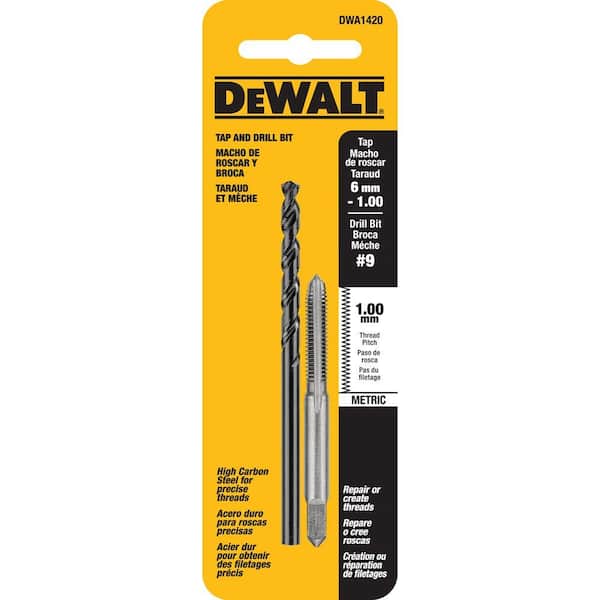 DEWALT #9 Drill and 6 mm x 1.0 NC Tap Set