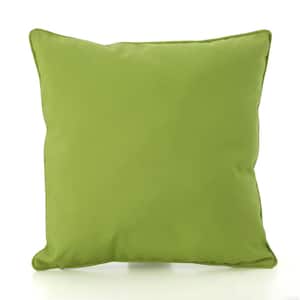 Coronado Green Square Outdoor Patio Throw Pillow