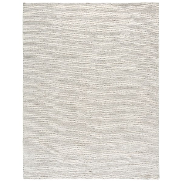 Natura 10 ft. x 14 ft. Ivory Wavy Abstract Area Rug
