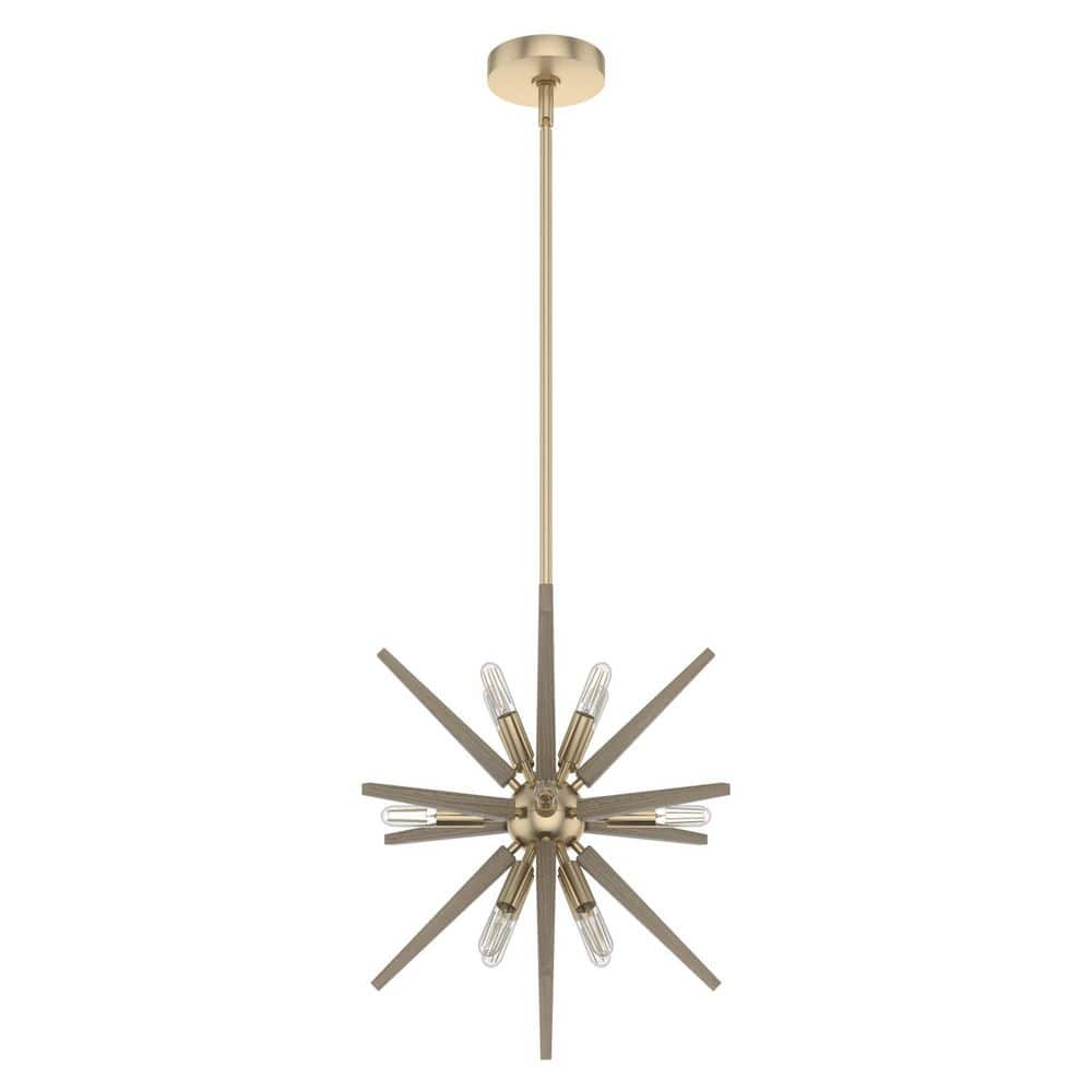 Hunter Jupiter Star 12-Light Alturas Gold Sputnik Pendant Light