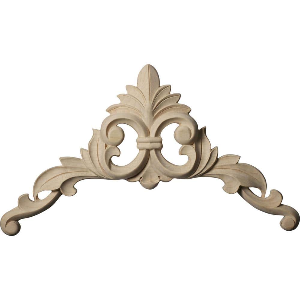 Large Cherry Wood Carved Corner Applique