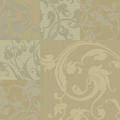 The Wallpaper Company 56 sq.ft. Beige, Taupe, Grey and Metallics Acanthus Leaf Wallpaper-DISCONTINUED
