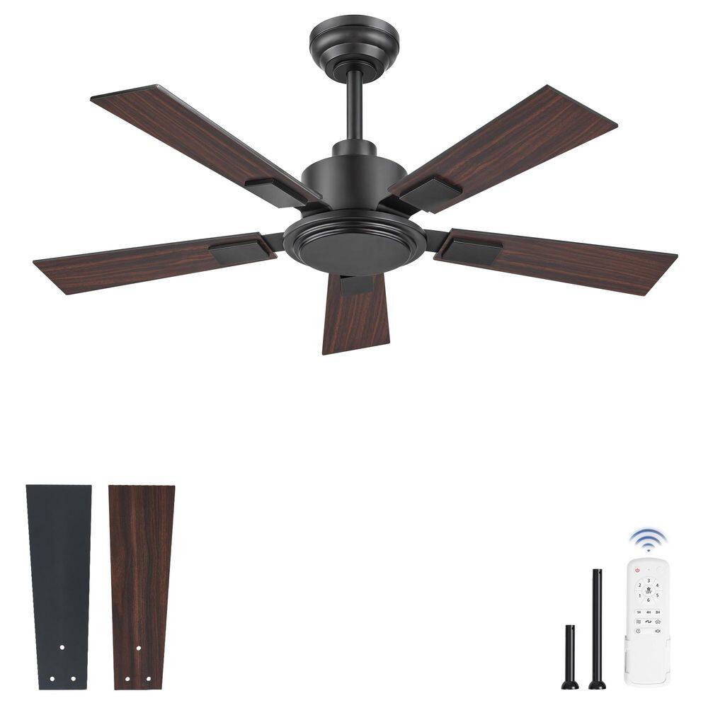42in. Black Ceiling Fans With Remote No Light 6 Speeds Reversible Timing Noiseless Standard Ceiling Fan For Bedroom price history on PriceWatchPro
