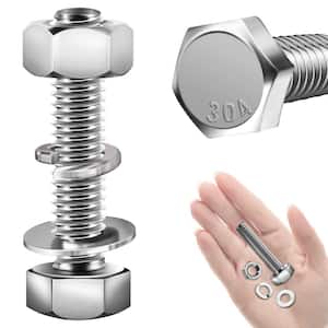 MYWISH 1/4 in.-20 x 1-1/2 in. Stainless Steel Hex Bolt with Nut