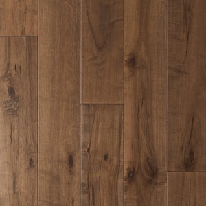 Take Home Sample - Pacifica Maple Water Resistant Wire Brushed Engineered Hardwood Flooring - 7.5 in. x 7 in.