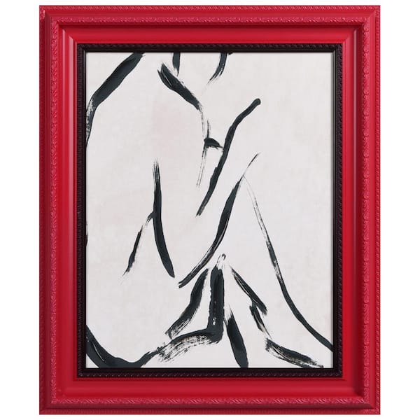 Empire Art Direct Abstract Silhouette Chromatic Hand Painted Embellished Giclee Canvas Wall Art with Baroque 2-Tone Frame, 20 in. x 24 in.