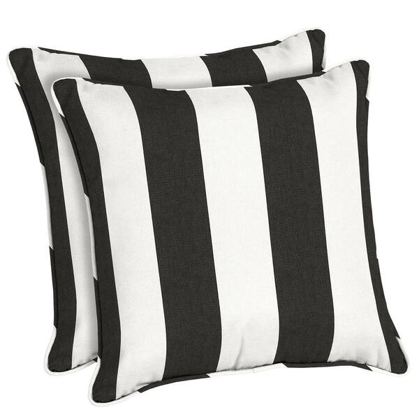 Home Decorators Collection Sunbrella Cabana Classic Square Outdoor Throw Pillow (2-Pack)