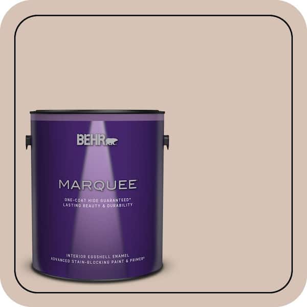 BEHR MARQUEE 1 gal. #BIC-02 Hazy Taupe Eggshell Enamel Interior Paint & Primer