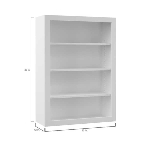 Hampton Bay Designer Series Melvern Assembled 33x34.5x23.75 in. Pots and Pans Drawer Base Kitchen Cabinet in White