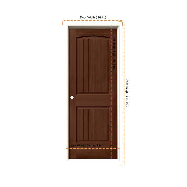 JELD-WEN 28 in. x 80 in. Santa Fe Milk Chocolate Stain Right-Hand