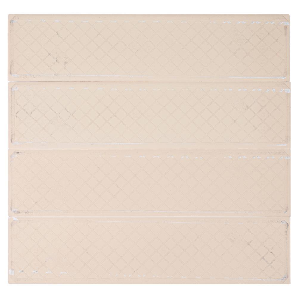 Perfecto Mirabella 4" x 16" Gray Glazed Ceramic Subway Tile