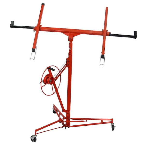 Amucolo 11 ft. Red Drywall Lift Panel Lift Drywall Panel Hoist Jack ...