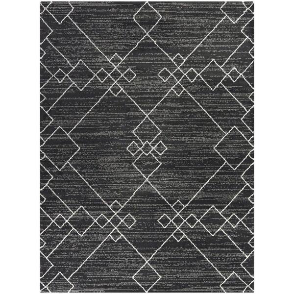 BALTA Alberto Charcoal 7 ft. 10 in. x 10 ft. Geometric Area Rug 3098811