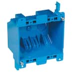 2-Gang 25 cu. in. Blue PVC Old Work Electrical Switch and Outlet Box