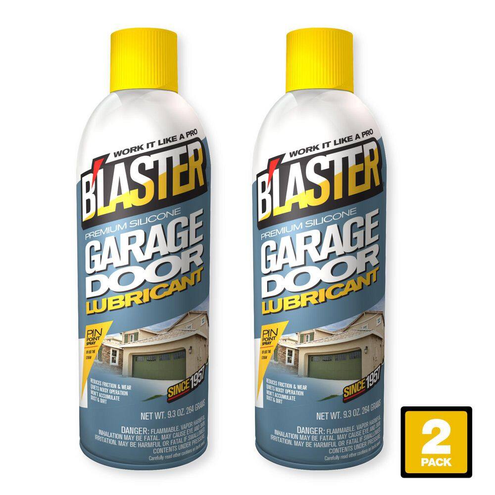 Blaster Garage Door Lubricant - 9.3 Oz Silicone Spray For Smooth, Quiet Operation