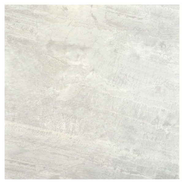 TrafficMaster Light Grey 18 in. x 18 in. Slate Peel and Stick Vinyl Tile Flooring (27 sq. ft. / case)