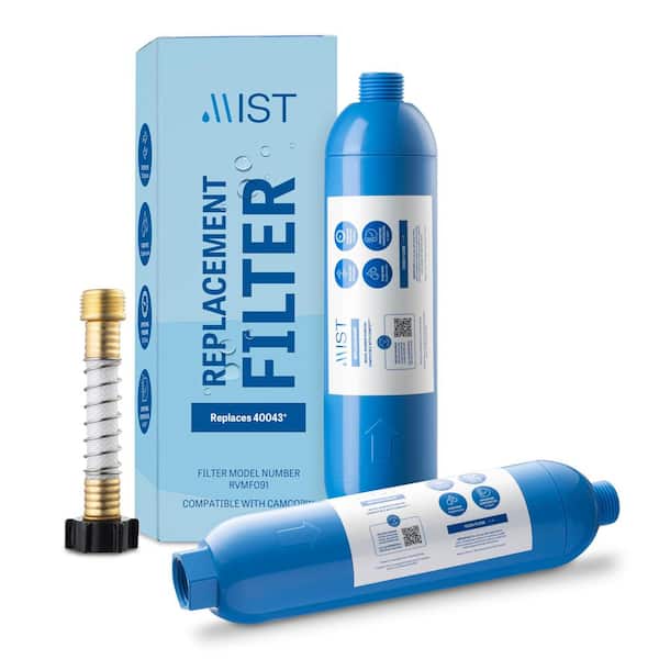 40043 Compatible with Camco 40043, 40013, 40041 RV Water Filter with Flexible Hose Protector (2-Pack)