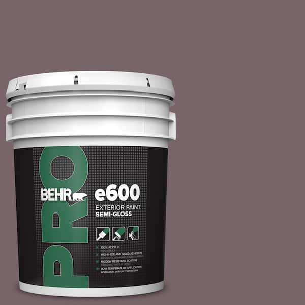 BEHR PRO 5 gal. #100F-6 Plum Shade Semi-Gloss Exterior Paint
