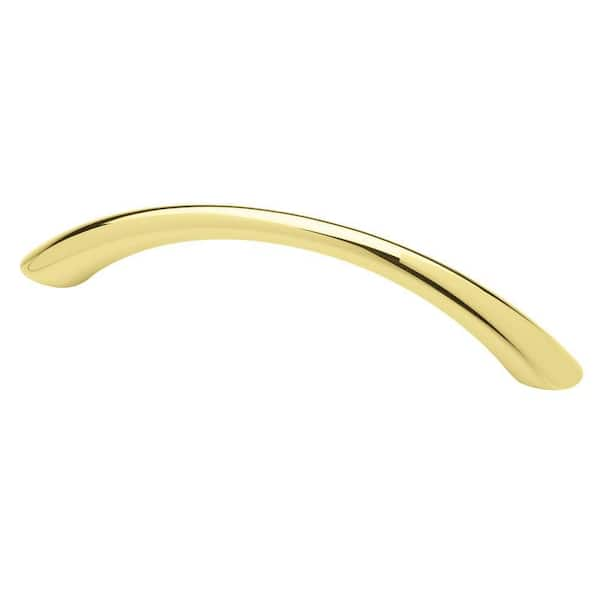 Liberty Tapered Bow 3-3/4 in. (96mm) Center-to-Center Polished Brass Drawer Pull