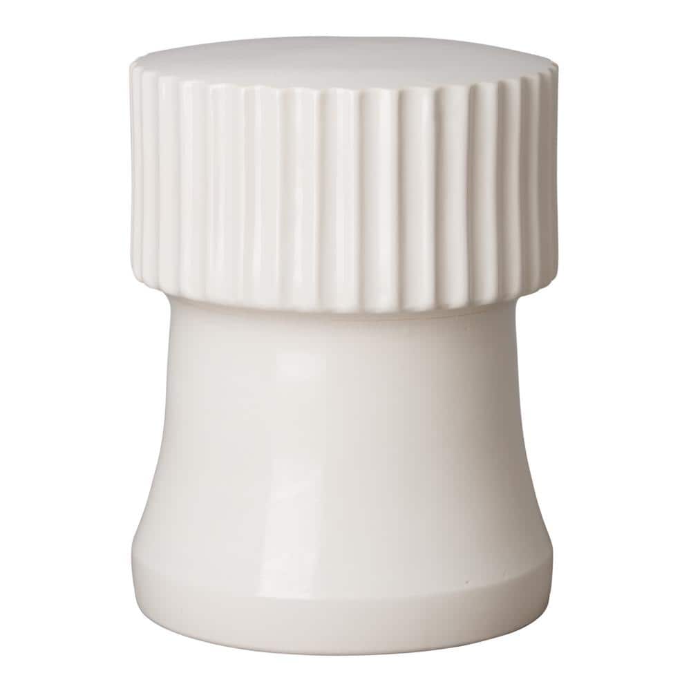 Alex 18 in. H White Round Ceramic Garden Stool price history on PriceWatchPro