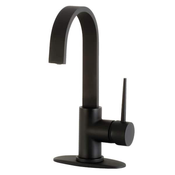 Kingston Brass New York Single-Handle Bar Faucet in Matte Black