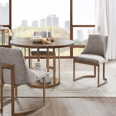 Robertson 2-Piece Grey Wood Top Dining Chair Set