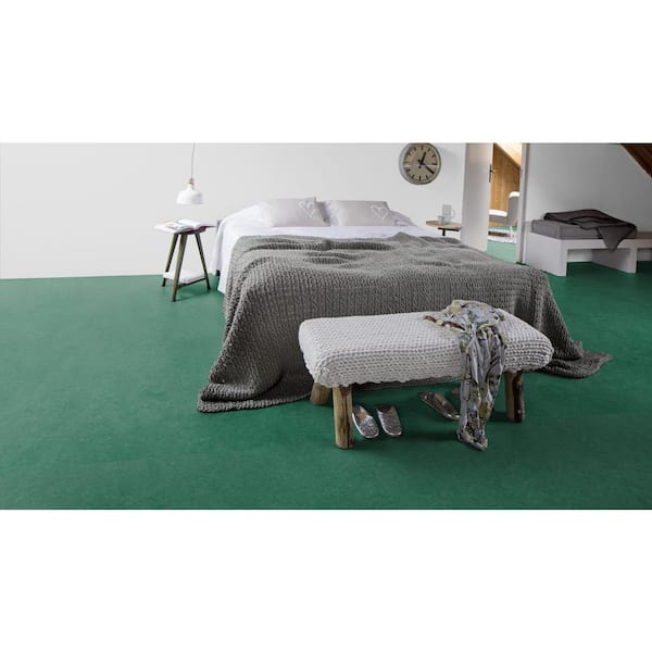 Forbo Flooring Systems Marmoleum Cinch Loc Seal Leaf 10-mm T x 12-in W x 12-in L Waterproof Tile Look Laminate Flooring (6.78-sq ft / Carton)