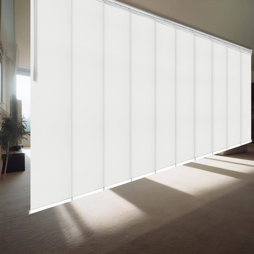 Griege 120 in. - 218 in. W x 116 in. L Adjustable 10-Panel White Double Rail Panel Track with 23.5 in. Slates price history on PriceWatchPro