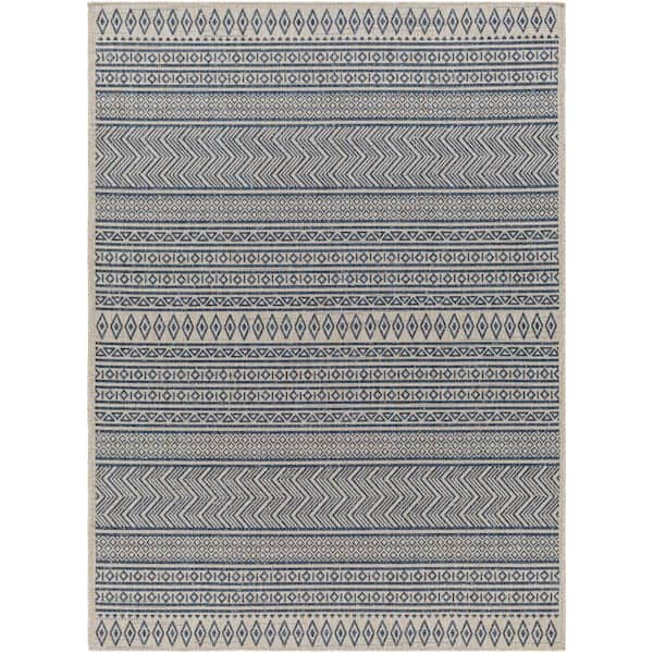 Livabliss Merrigan Charcoal 4 ft. x 6 ft. Moroccan Indoor/Outdoor Area Rug