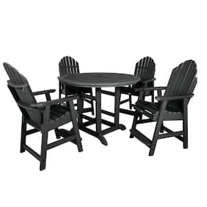 Hamilton 5-Piece Black Round Balcony Height Dining Set