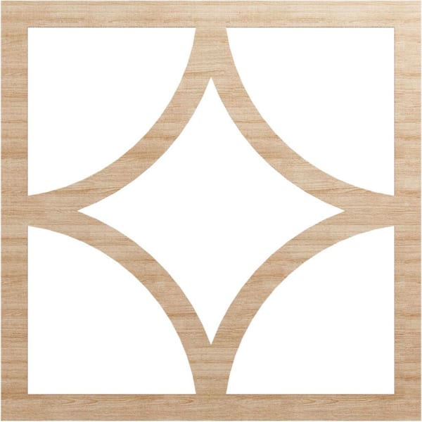 0.25 in. x 40 in. x 40 in. Wood Medallion Moulding