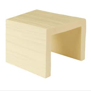 6 in. x 8-1/8 in. x 6 in. Long Unfinished Classic Raised Faux Wood Beam Sample