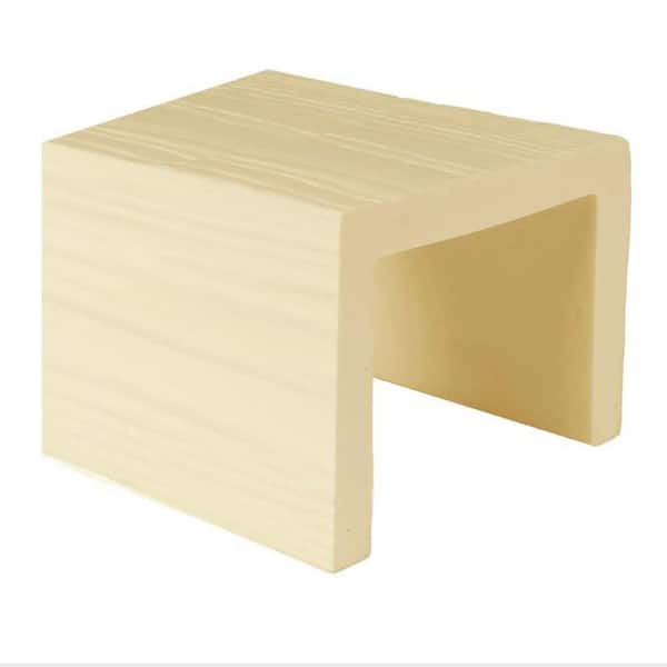 American Pro Decor 6 in. x 8-1/8 in. x 6 in. Long Unfinished Classic Raised Faux Wood Beam Sample