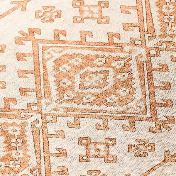 3'X5' Ivory Grey Hand Hooked Uv Treated Greek Key Medallion Indoor Outdoor Area Rug