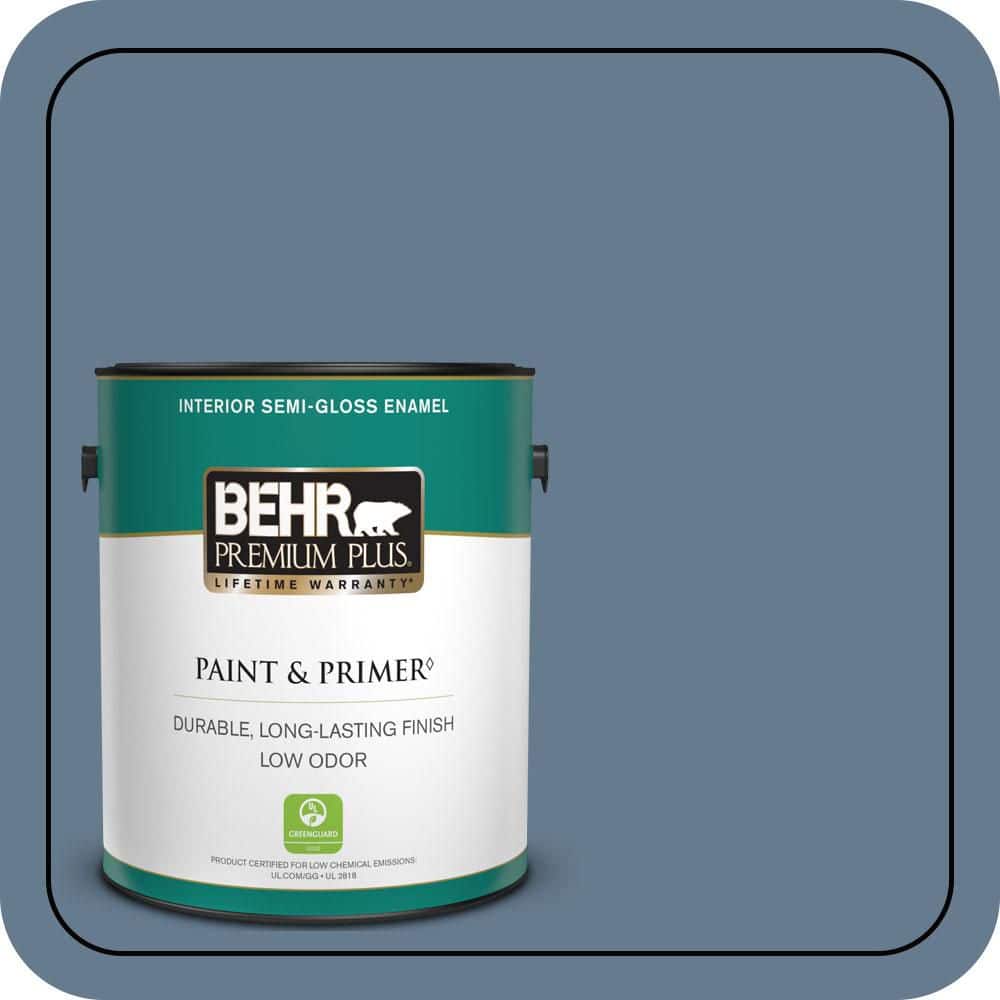 1 gal. #S510-5 Skinny Jeans Semi-Gloss Enamel Low Odor Interior Paint & Primer price history on PriceWatchPro
