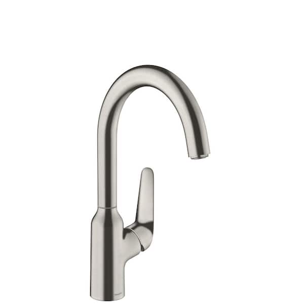 Hansgrohe Focus N 1-Handle Bar Faucet in Stainless Steel Optic