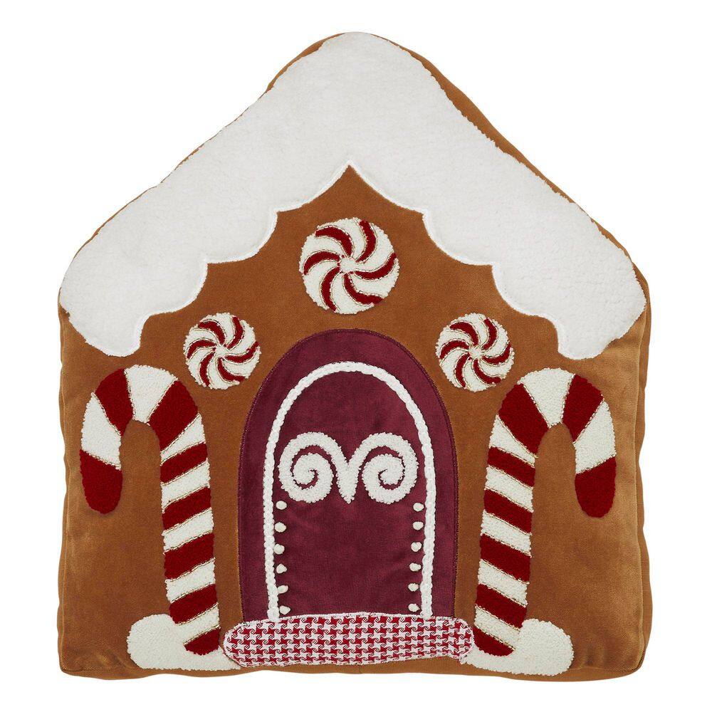 18x18 Gingerbread House Embroidered Velvet Pillow price history on PriceWatchPro