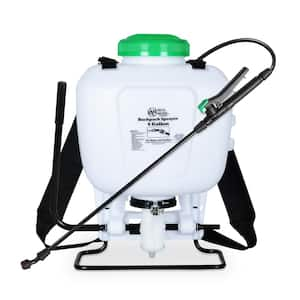 4 Gal. Backpack Sprayer with Padded Shoulder Strap for Pests & Weeds, and Spraying Plants, in Translucent White