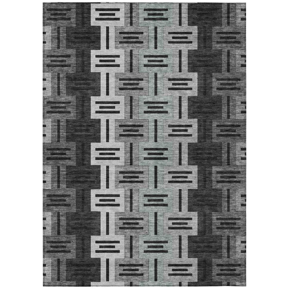 Chantille Machine Washable Indoor/Outdoor Abstract ACN2556 Black 10 ft. x 14 ft. Area Rug price history on PriceWatchPro