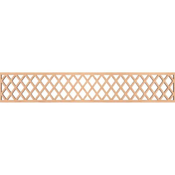 Ekena Millwork Manchester Fretwork 0.375 in. D x 46.625 in. W x 8 in. L Hickory Wood Panel Moulding