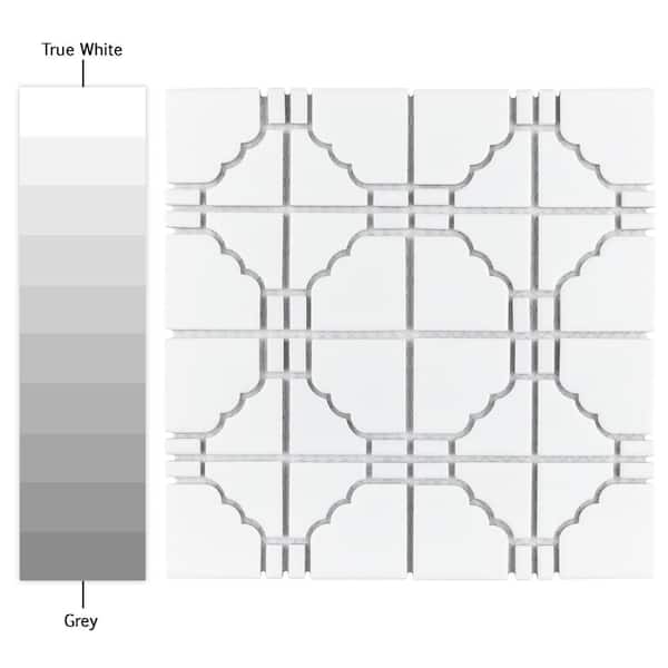 Merola Tile Osaka Matte White 11-3/4 in. x 11-3/4 in. Porcelain