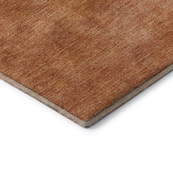 Mayfield Premium Machine Washable Abstract AMF1018 Paprika 3 ft. x 5 ft. Area Rug