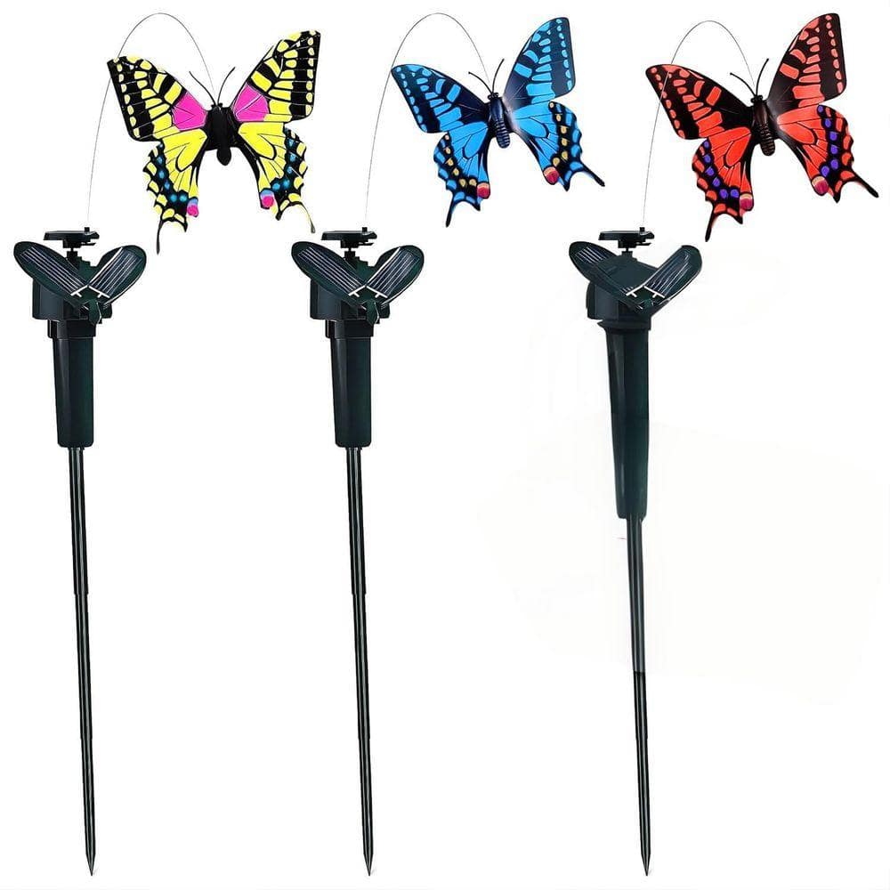 洋楽 GALLOWS - The Butterfly 3-Pieces Fluttering Solar Butterfly Garden Stakes-Spooky Halloween