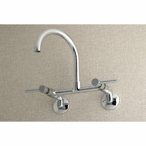 Concord 2-Handle Wall-Mount Standard Kitchen Faucet in Polished Chrome