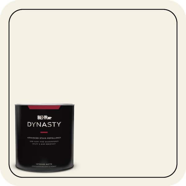 BEHR DYNASTY 1 qt. #BXC-01 Resort White Matte Interior Stain-Blocking Paint and Primer