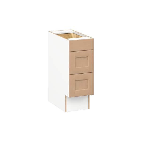Lakewood 12 in. W x 24.5 in. D x 32.5 in. H Assembled Shaker Accessible ADA Drawer Base Kitchen Cabinet in Sugar Cookie