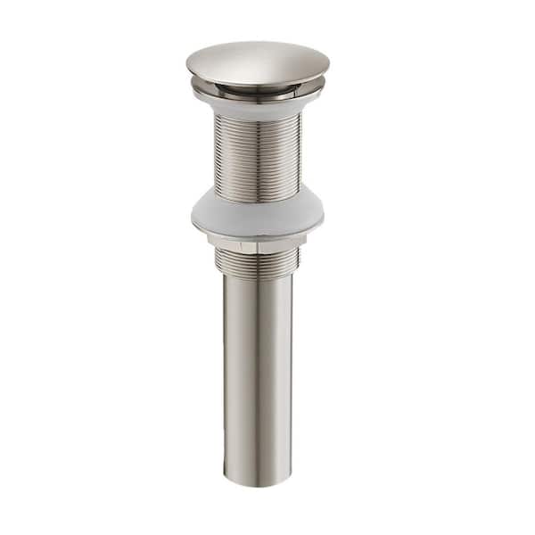 BWE Bathroom Sink Pop-Up Drain without Overflow in Brushed Nickel